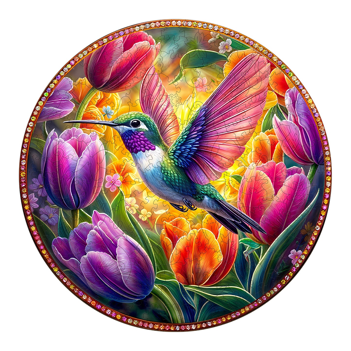 Tulips and Hummingbirds