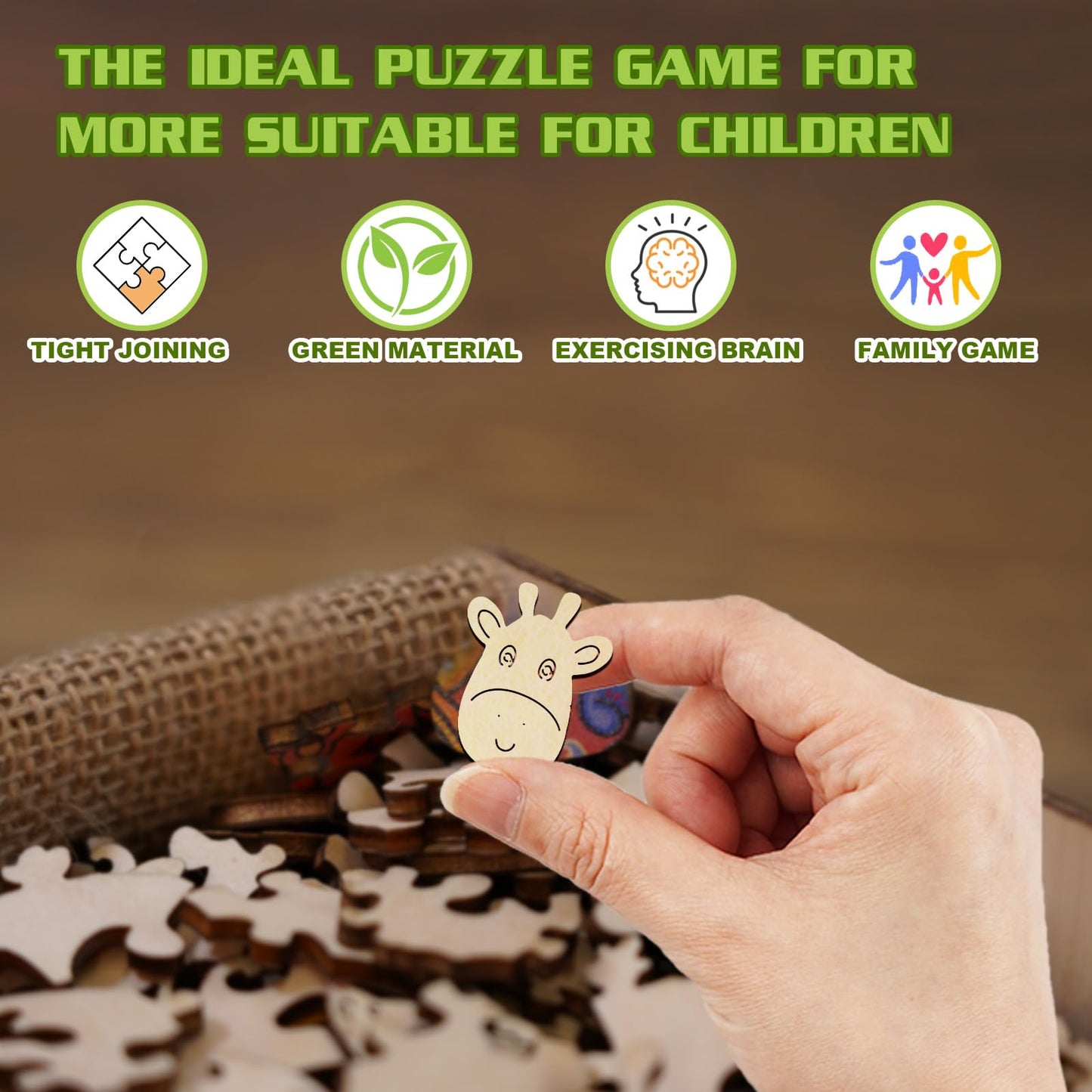 Giraffe Wooden Puzzles for Kids 50 Pieces