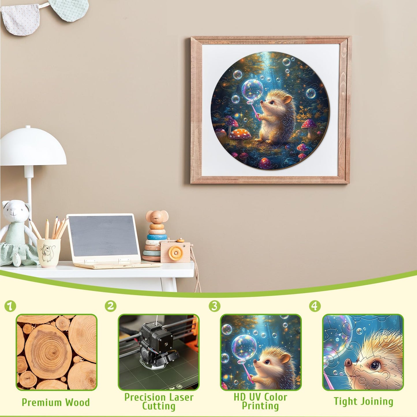 Bubble Hedgehog 50 Pieces Children Puzzles