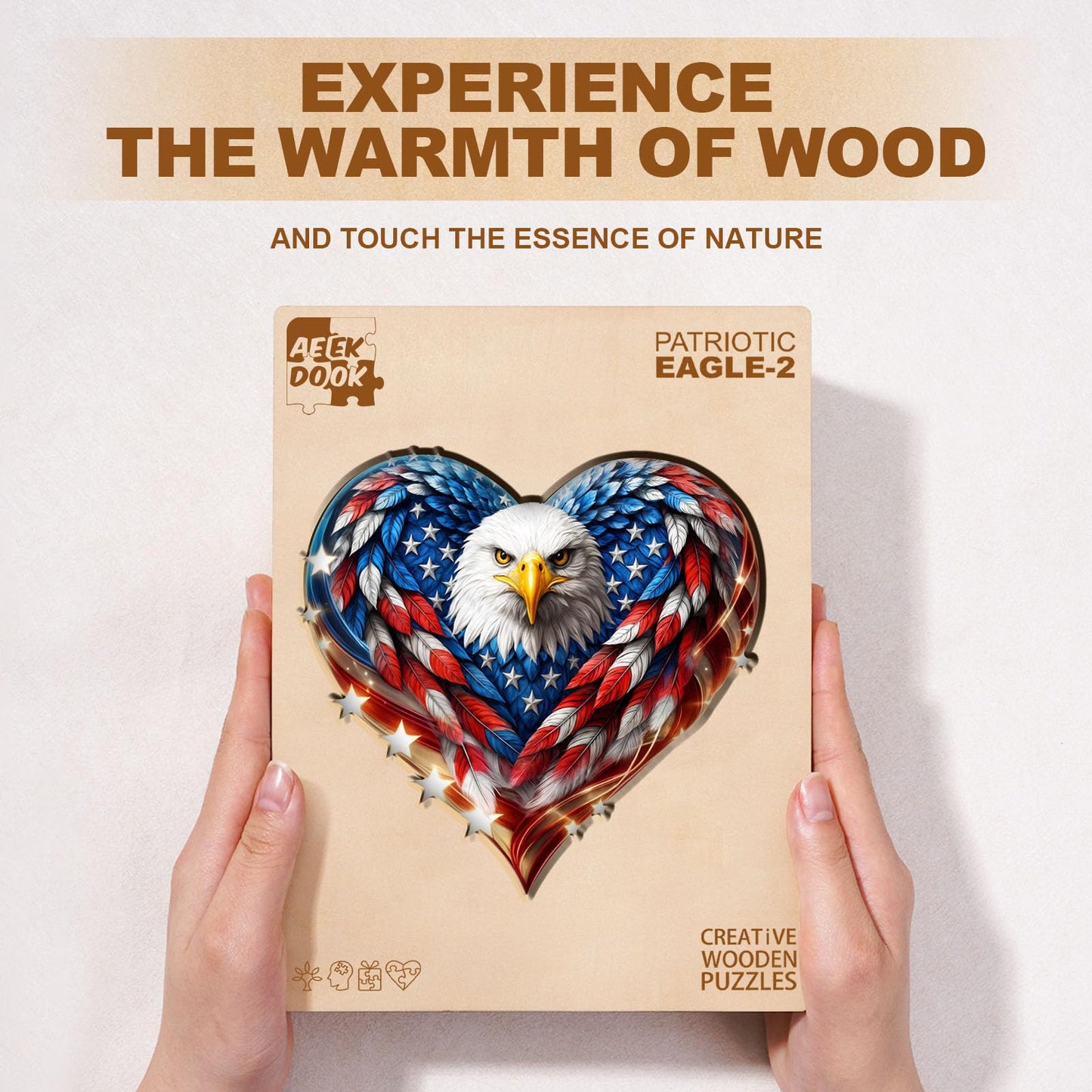 Patriotic Eagle Wooden Puzzles for Adults