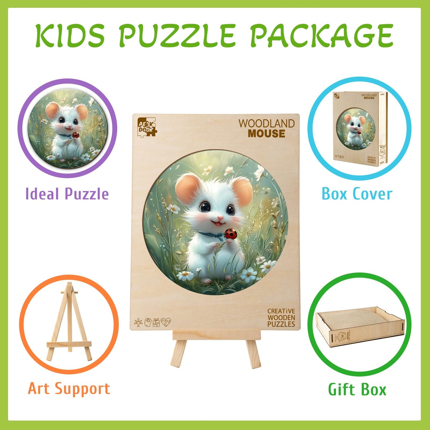 Woodland Mouse 50 Pieces Children Puzzles