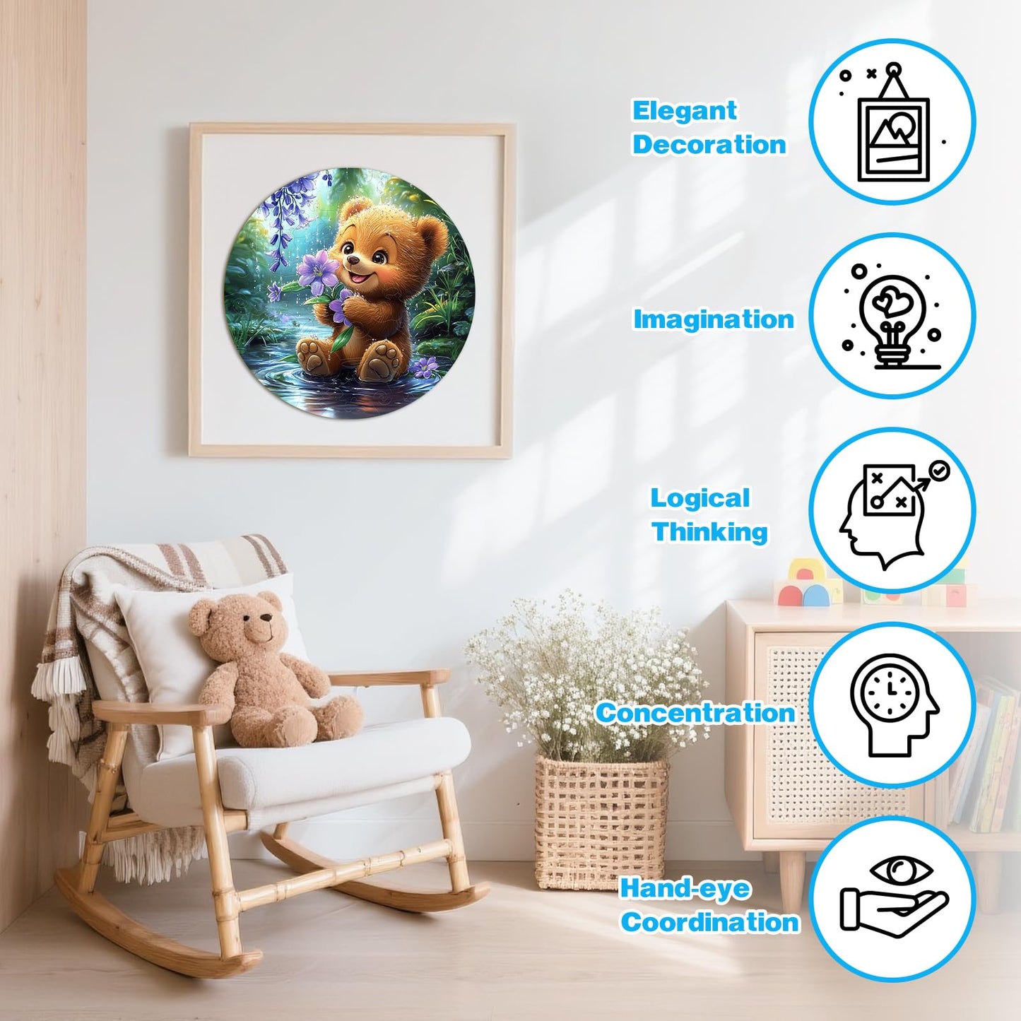 Bear with Blooms 50 Pieces Children Puzzles