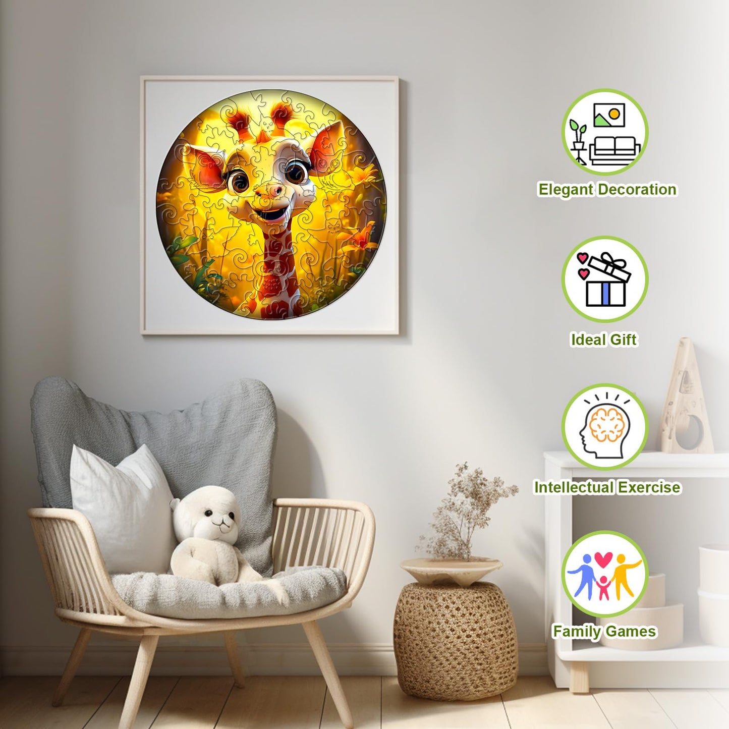 Giraffe Wooden Puzzles for Kids 50 Pieces