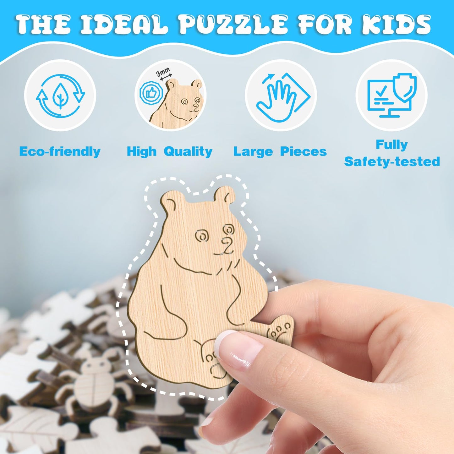 Bear with Blooms 50 Pieces Children Puzzles