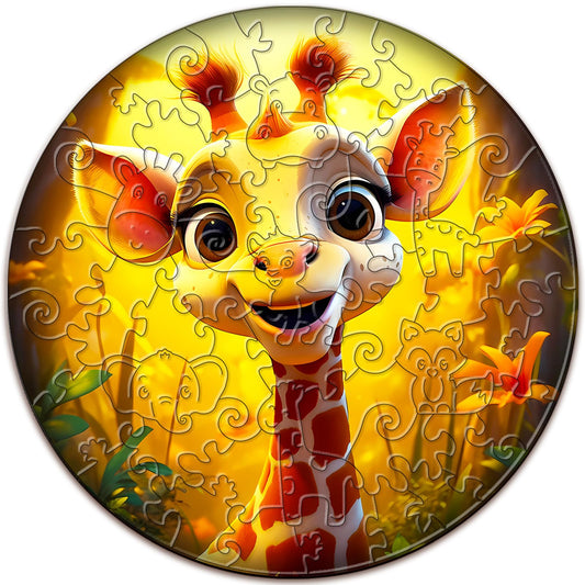 Giraffe Wooden Puzzles for Kids 50 Pieces