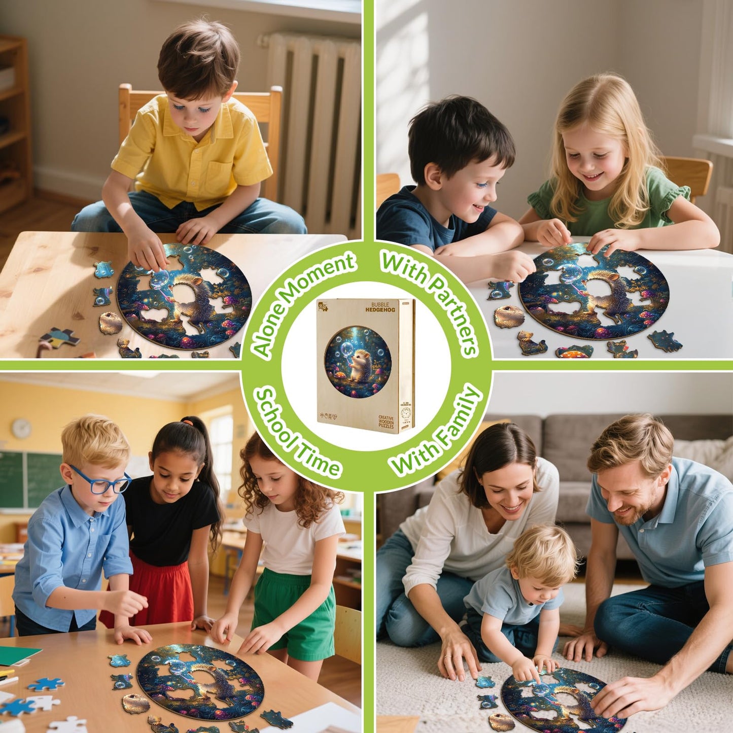 Bubble Hedgehog 50 Pieces Children Puzzles