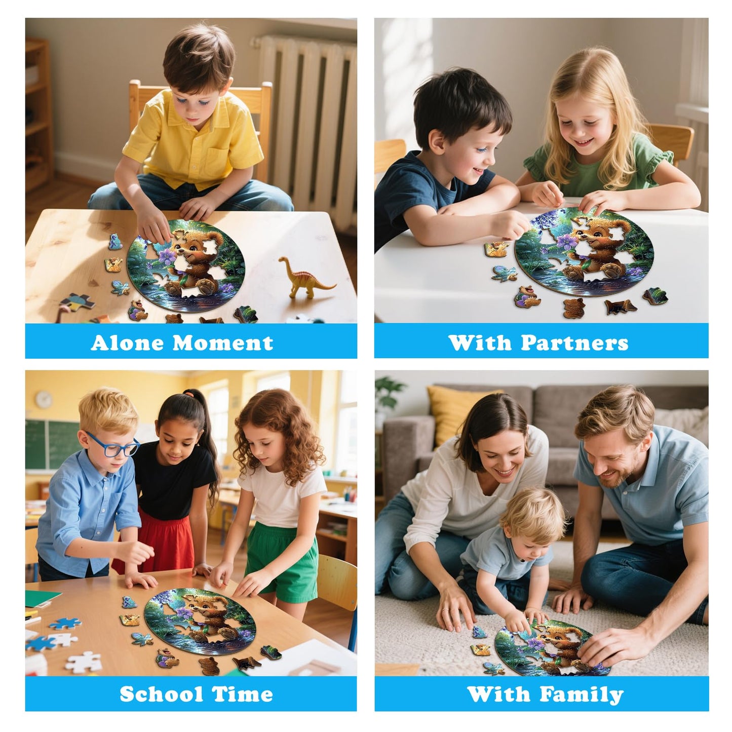 Bear with Blooms 50 Pieces Children Puzzles
