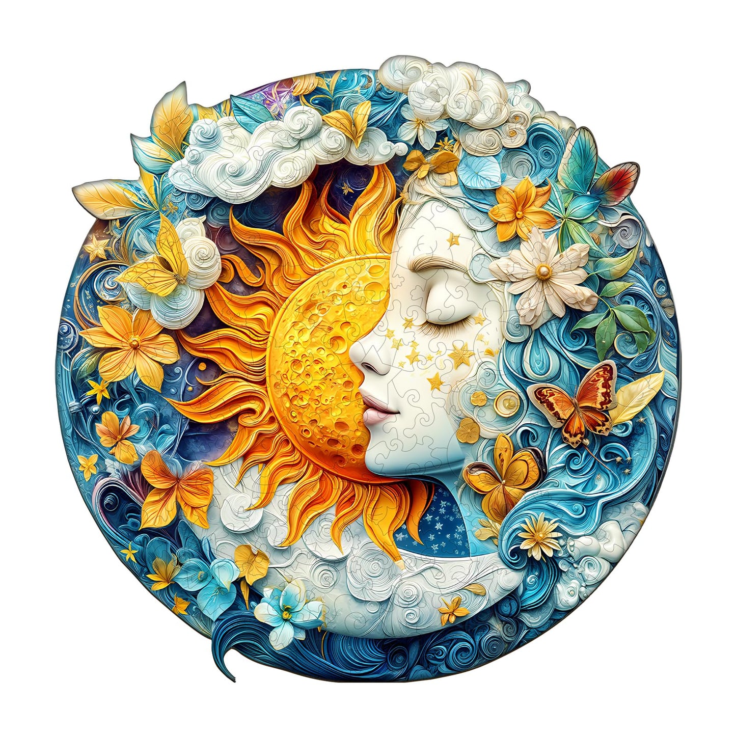 Moon Sun and Girl