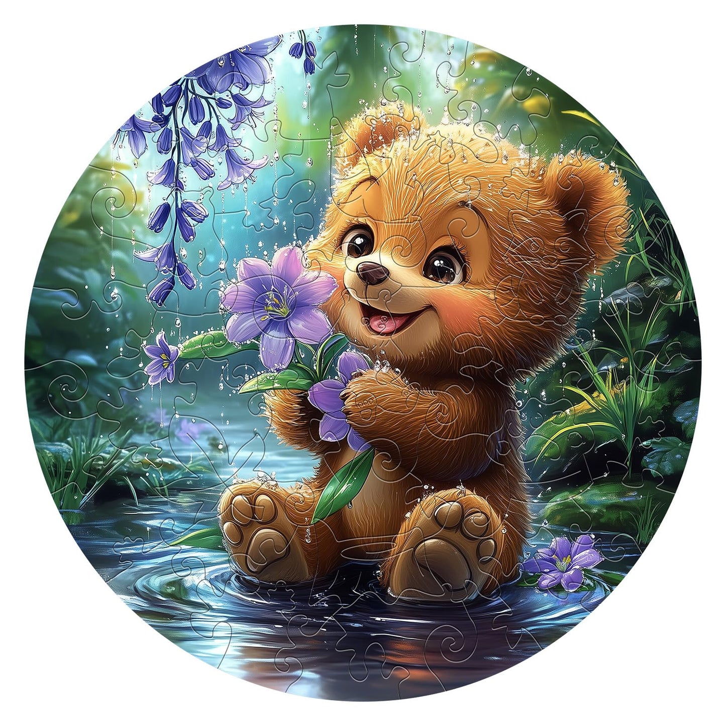 Bear with Blooms 50 Pieces Children Puzzles