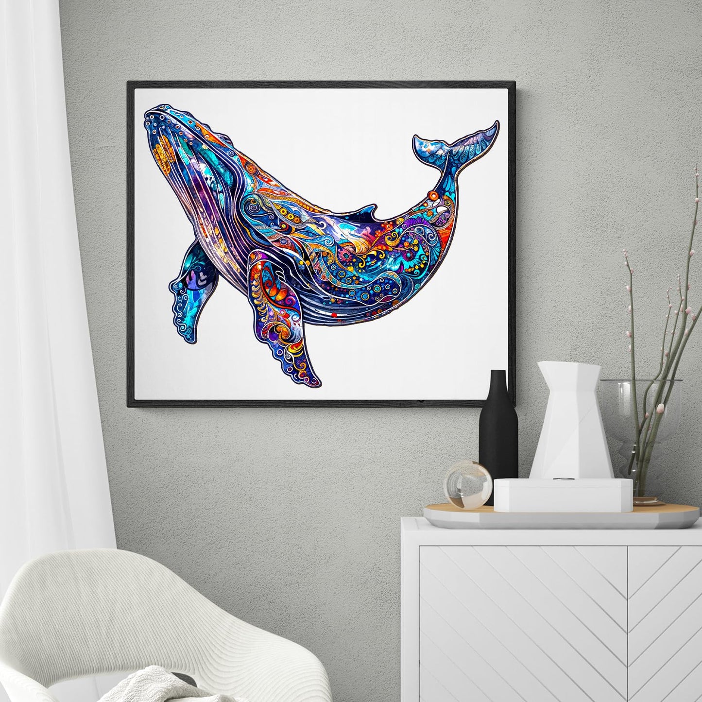 Blue Whale Wood Puzzles Adult