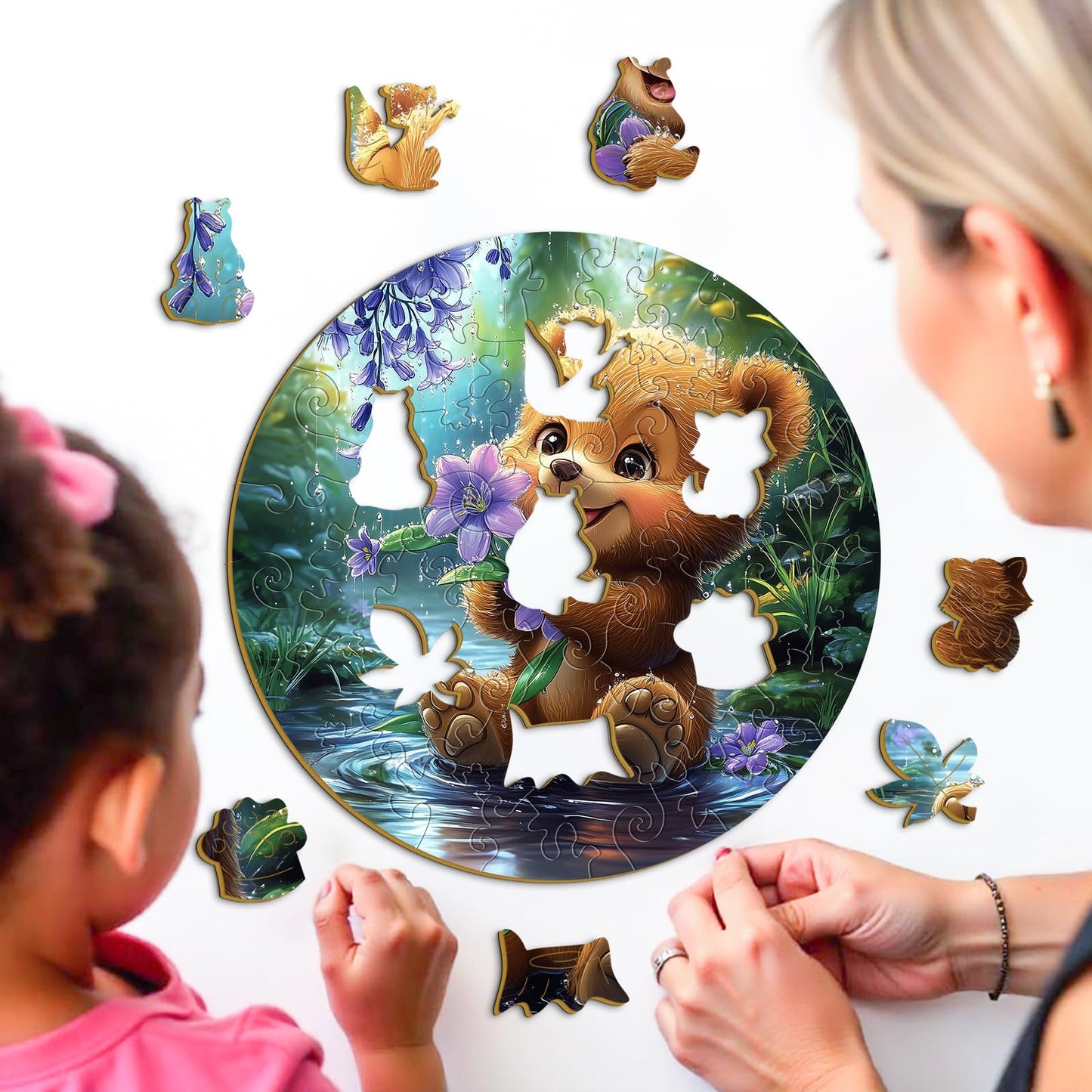 Bear with Blooms 50 Pieces Children Puzzles