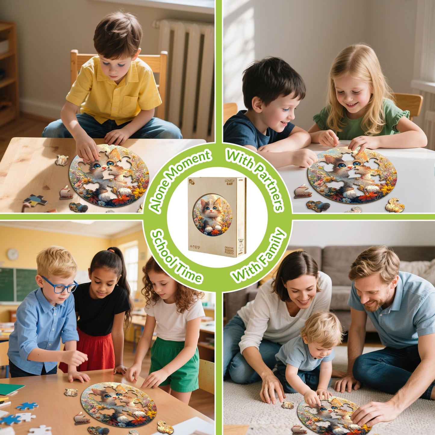 Lovely Cat 50 Pieces Kids Puzzle