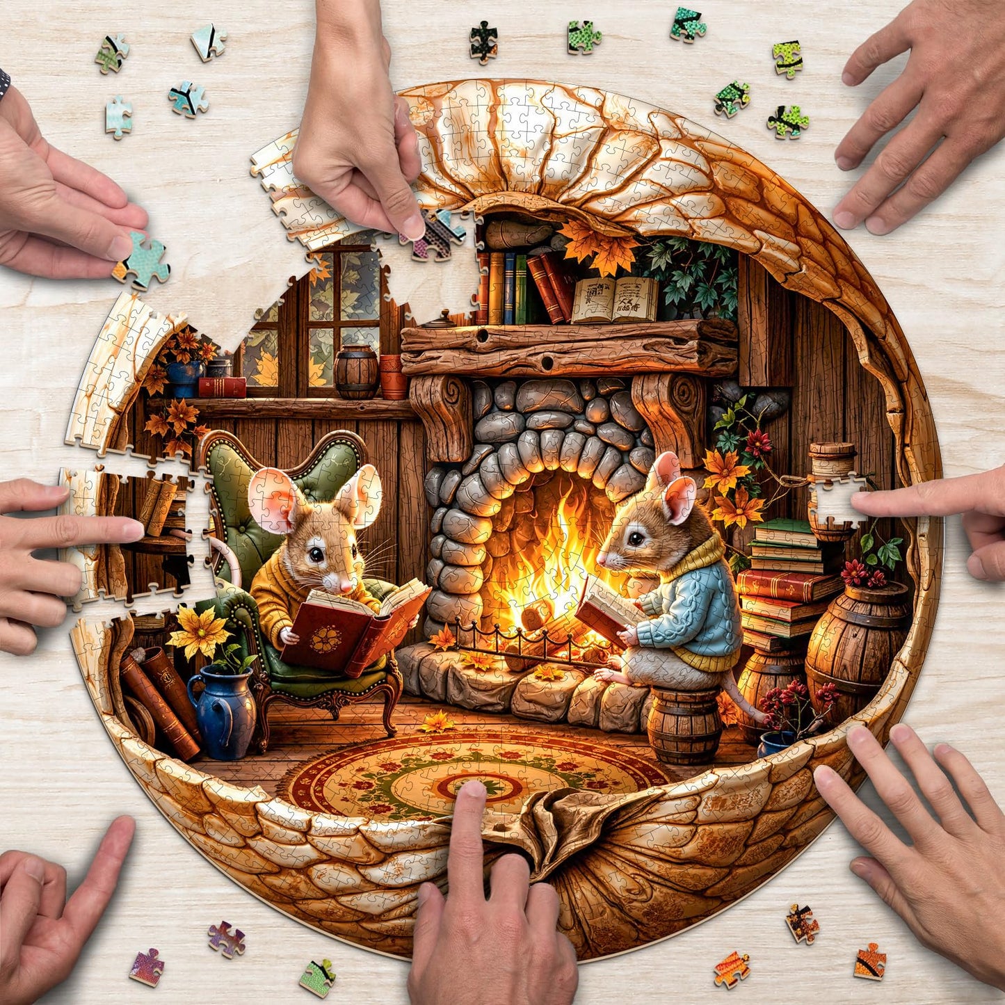 Fall Mouse Puzzles for Adults 1000 Pieces