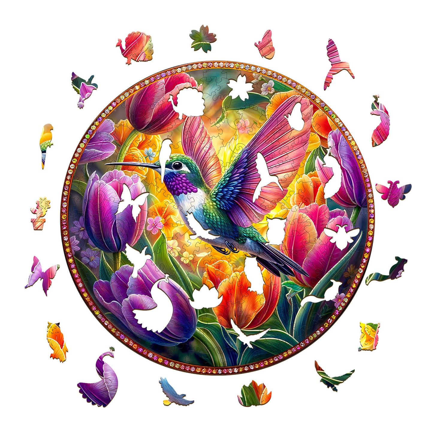 Tulips and Hummingbirds