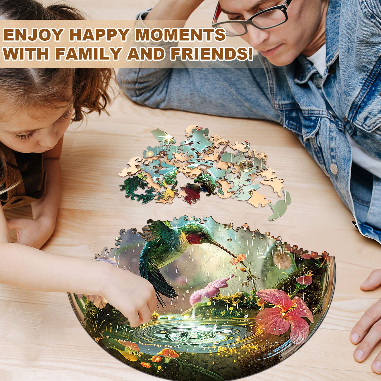 Hummy Raindrop Wooden Puzzles for Adults - Aeekdook