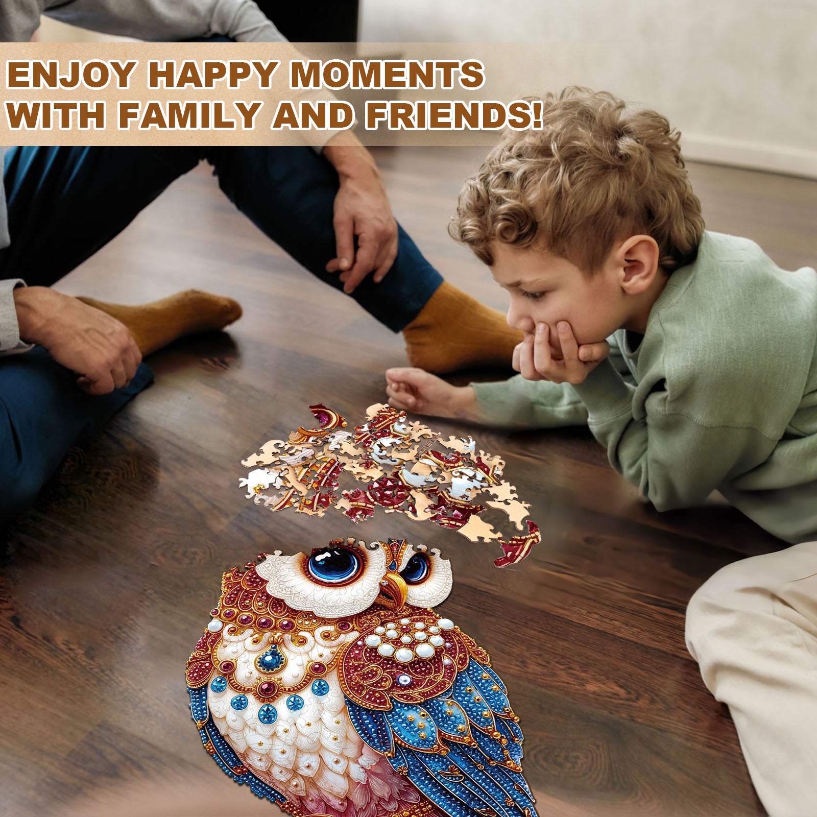 Diamond Art Owl 3D Vision Jigsaw Puzzles - Aeekdook