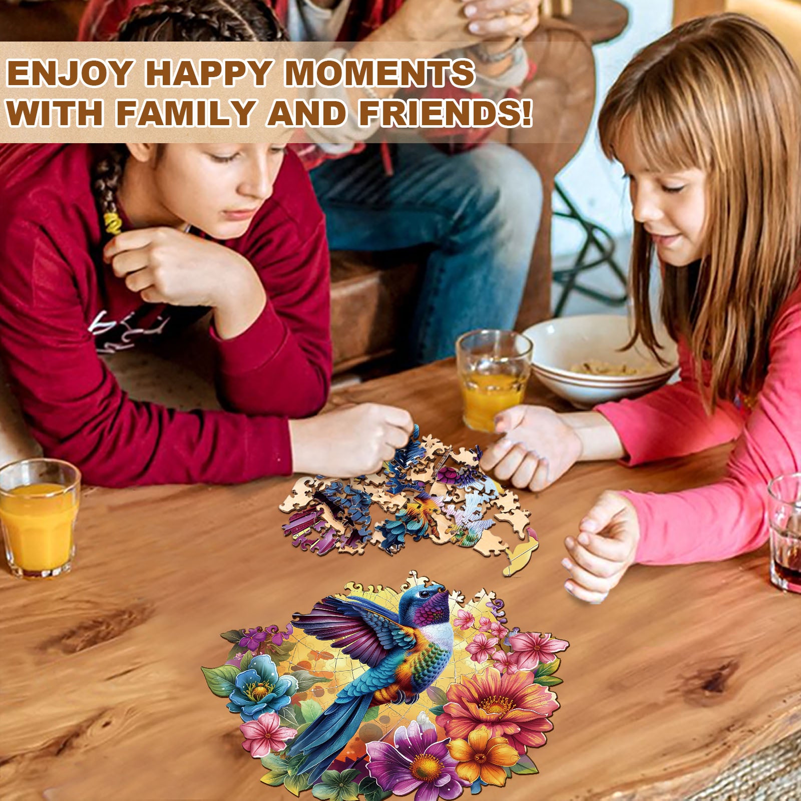Dreamcatcher Hummingbird Wooden Jigsaw Puzzles for Adults - Aeekdook