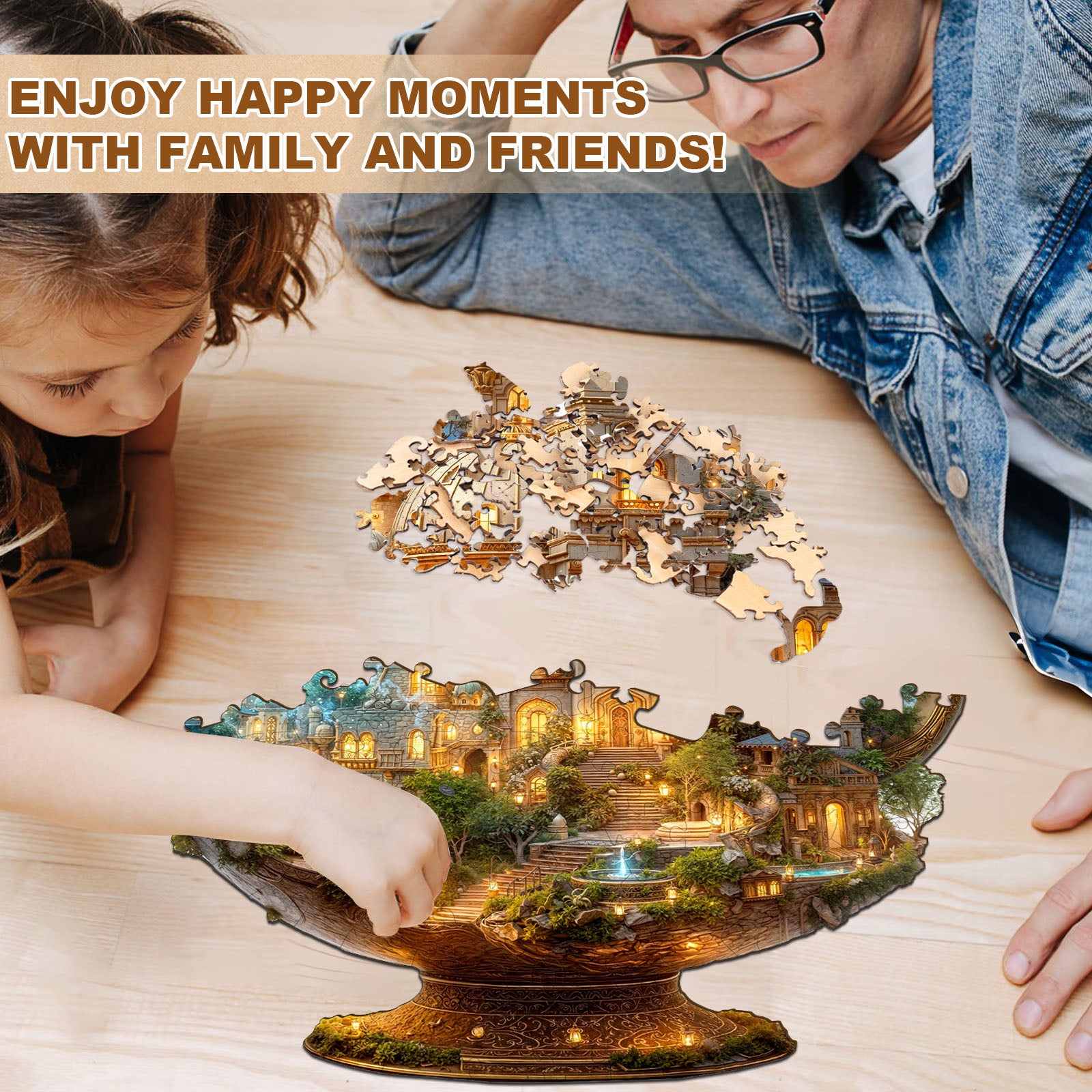 Enchanted Teapot Citadel Wooden Jigsaw Puzzles - Aeekdook