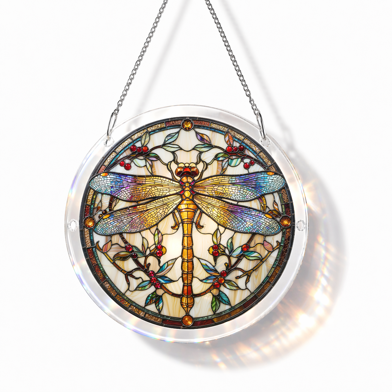 Acrylic Jigsaw Puzzle Suncatcher - Dragonfly Garden - Main product image