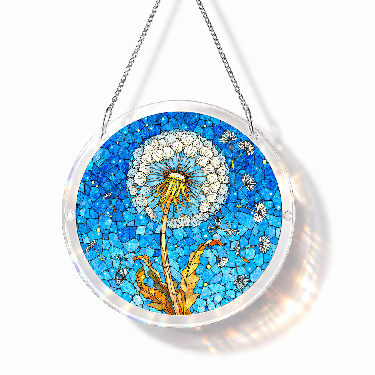 Acrylic Jigsaw Puzzle Suncatcher - Dandelion Wishes - Main product image