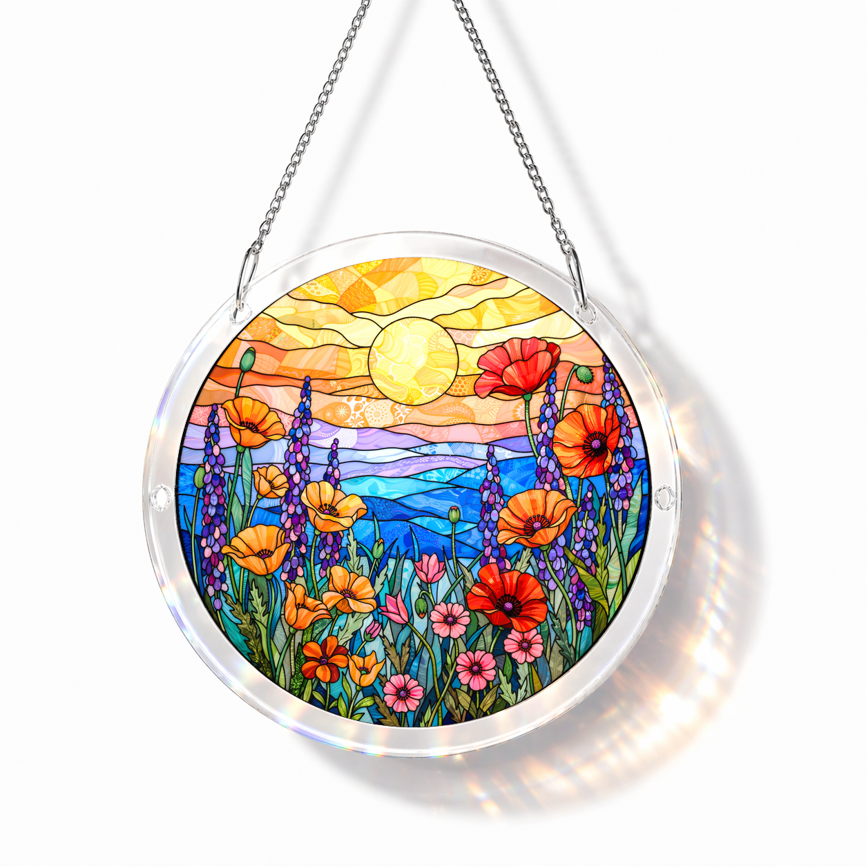 Acrylic Jigsaw Puzzle Suncatcher - Morning Sunrise - Main product image