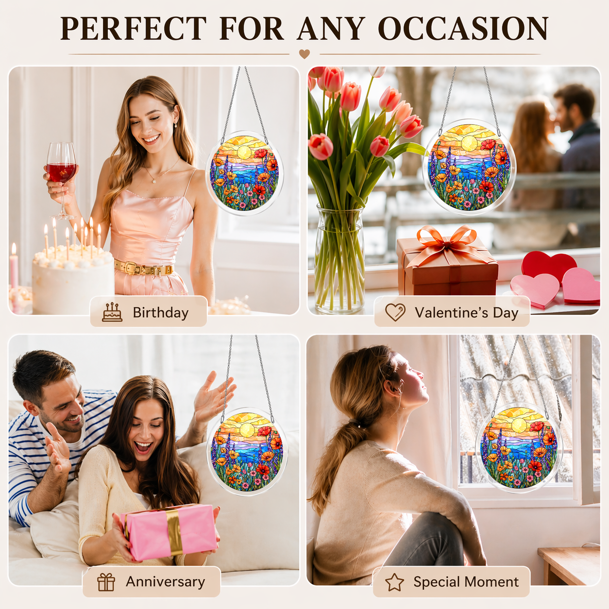Acrylic Jigsaw Puzzle Suncatcher - Morning Sunrise - Gift occasions