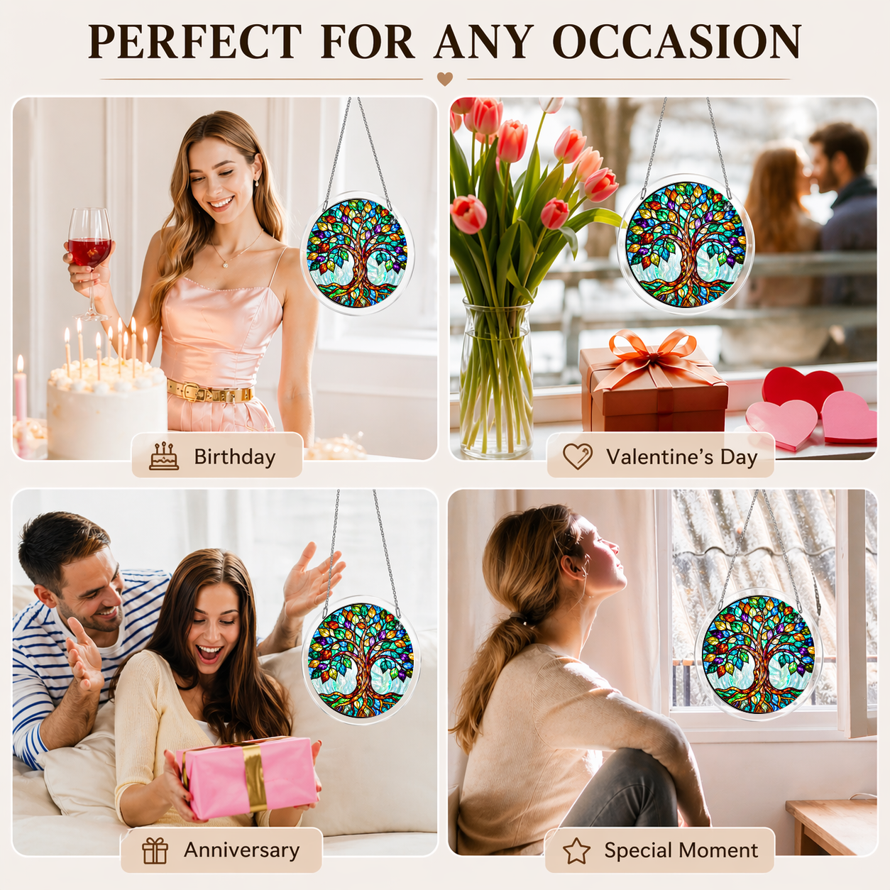 Acrylic Jigsaw Puzzle Suncatcher - Tree of Life - Gift occasions