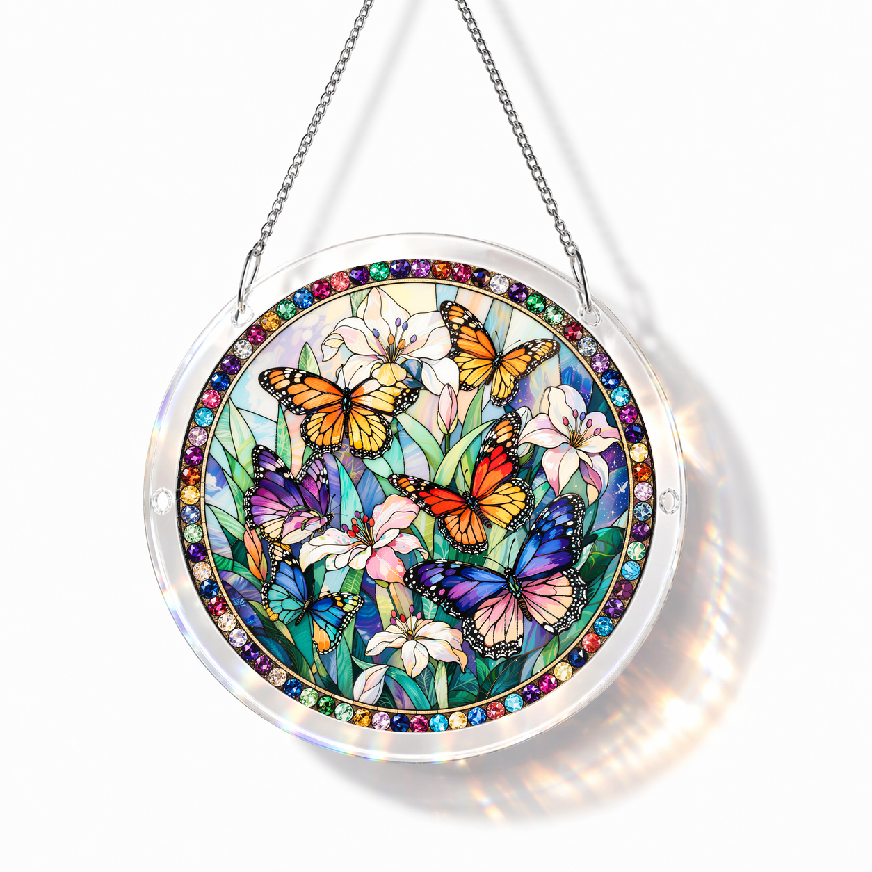 Acrylic Jigsaw Puzzle Suncatcher - Butterfly Bloom - Main product image