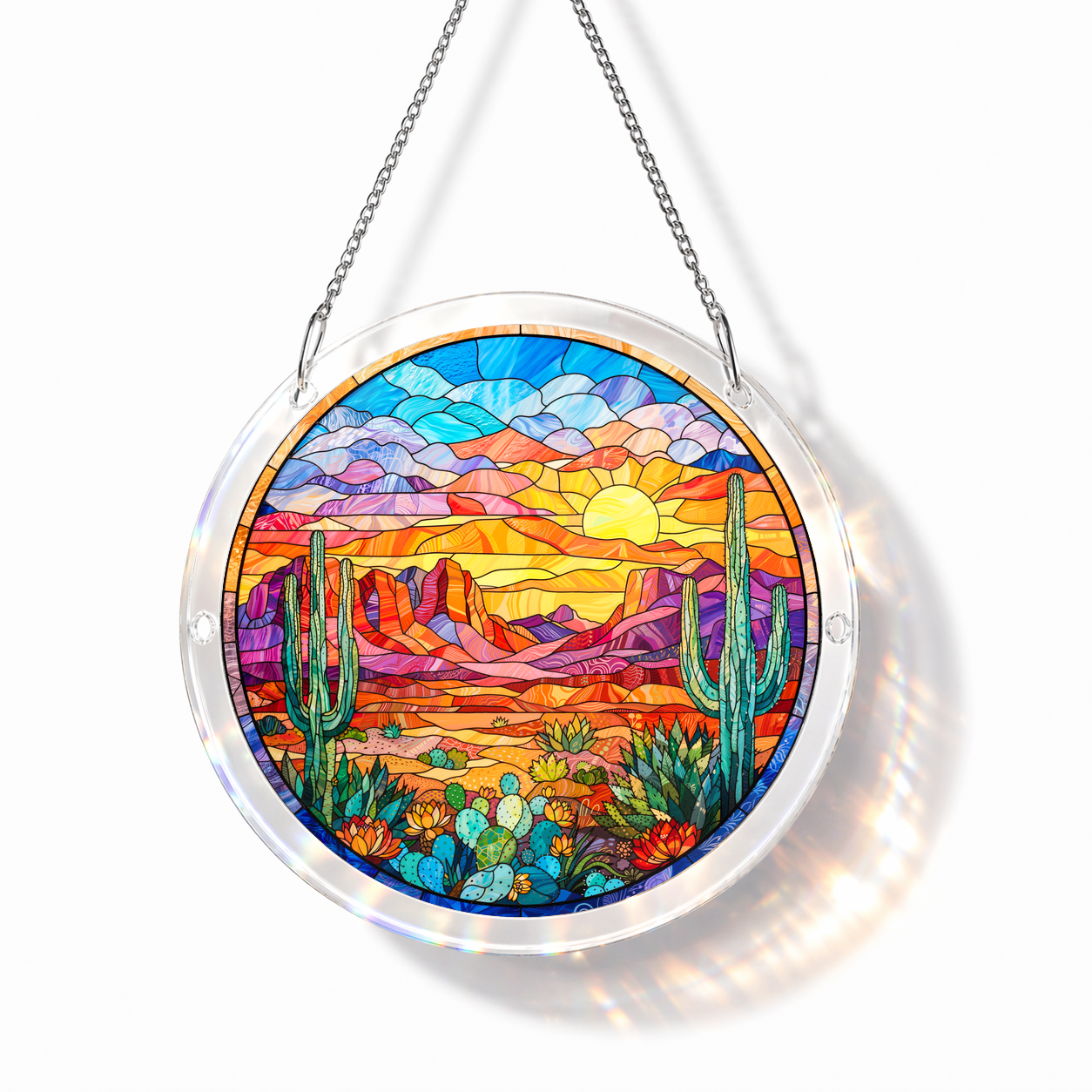 Acrylic Jigsaw Puzzle Suncatcher - Desert Light - Main product image