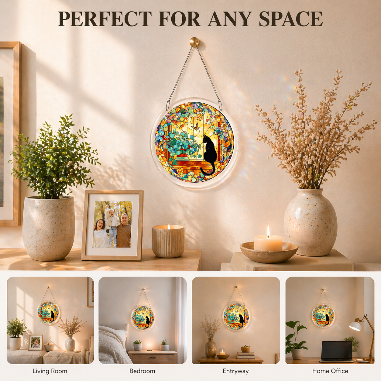 Acrylic Jigsaw Puzzle Suncatcher - Window Garden - Lifestyle scene