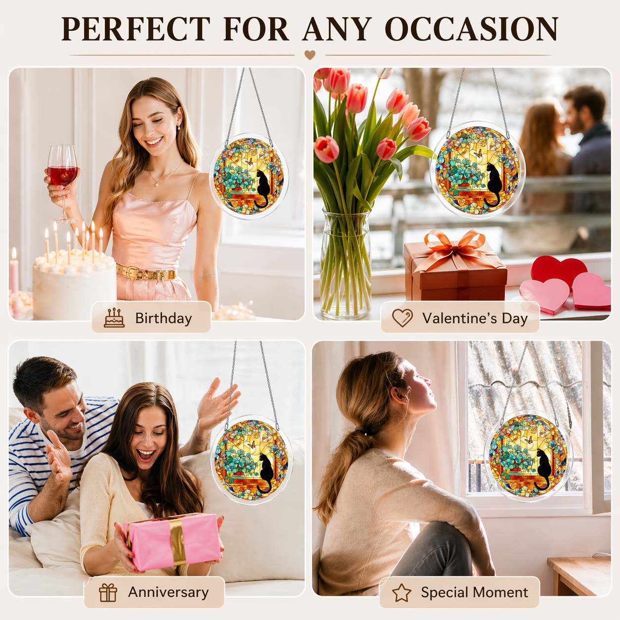 Acrylic Jigsaw Puzzle Suncatcher - Window Garden - Gift occasions
