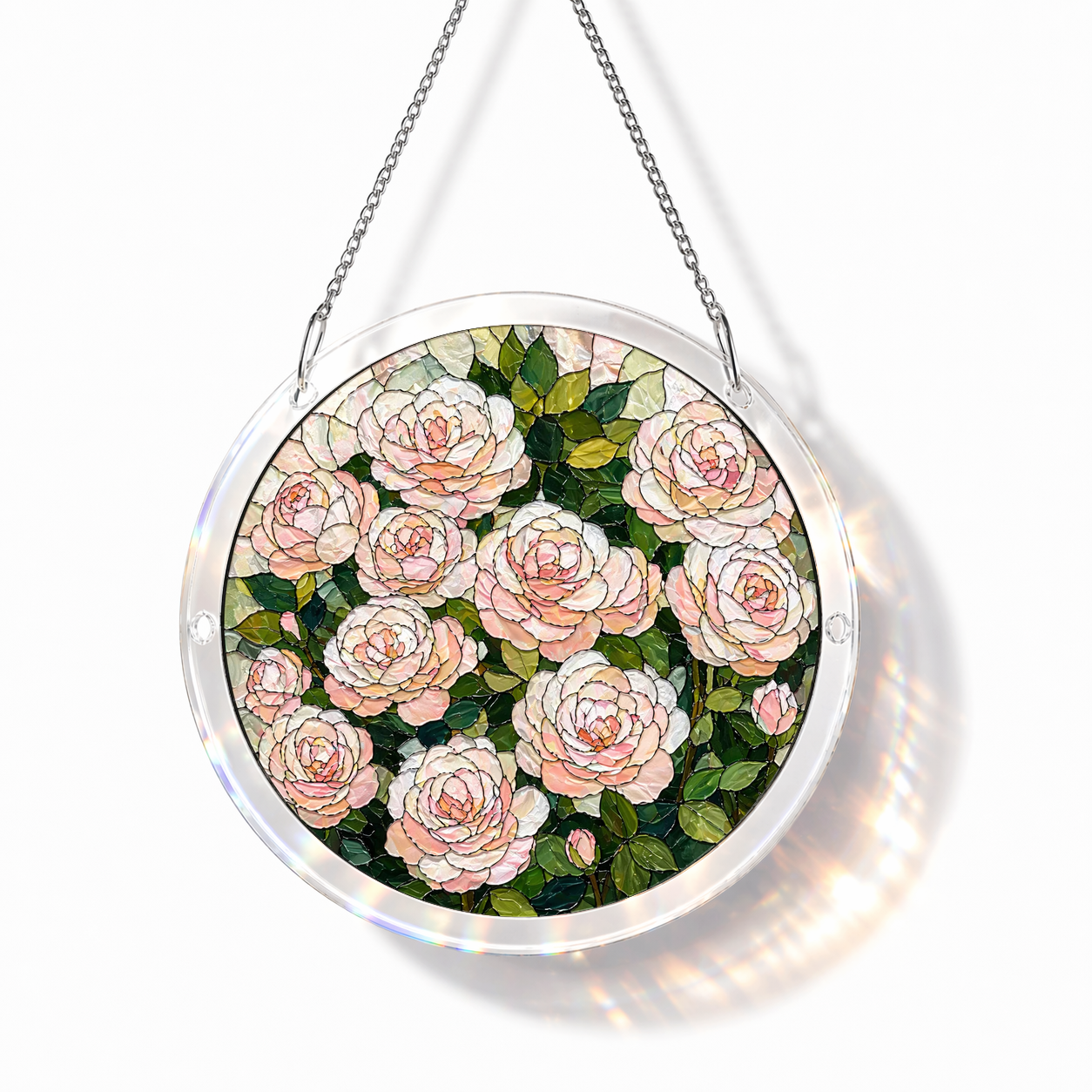 Acrylic Jigsaw Puzzle Suncatcher - Rose Window - Main product image