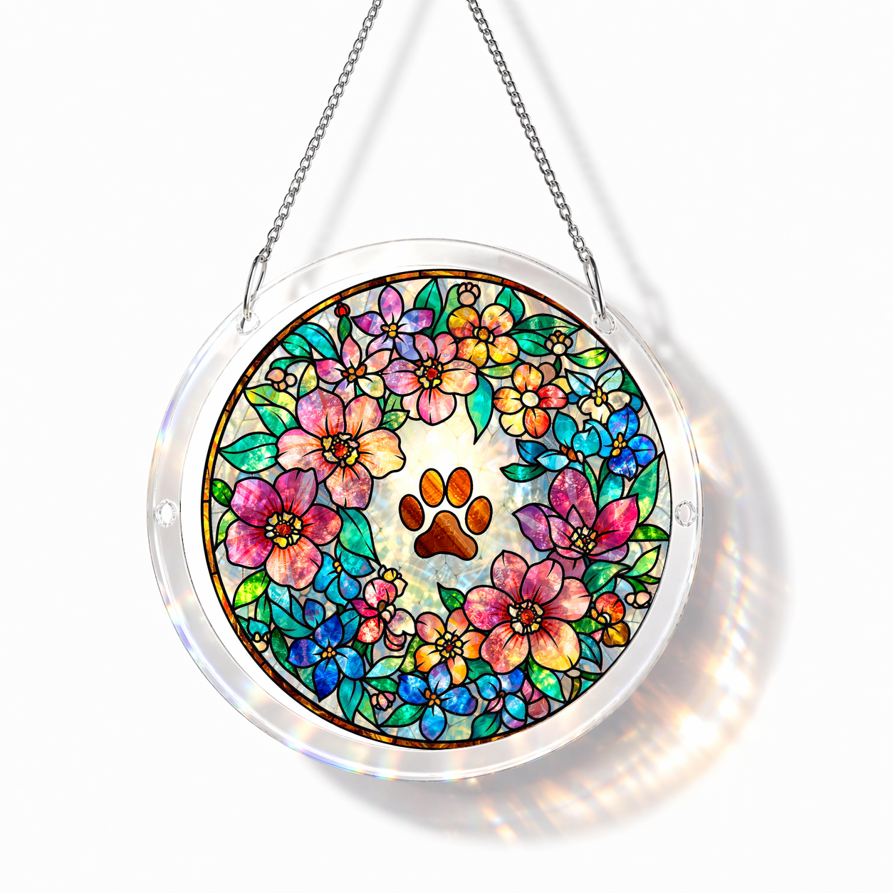 Acrylic Jigsaw Puzzle Suncatcher - Dog Paw Love - Main product image