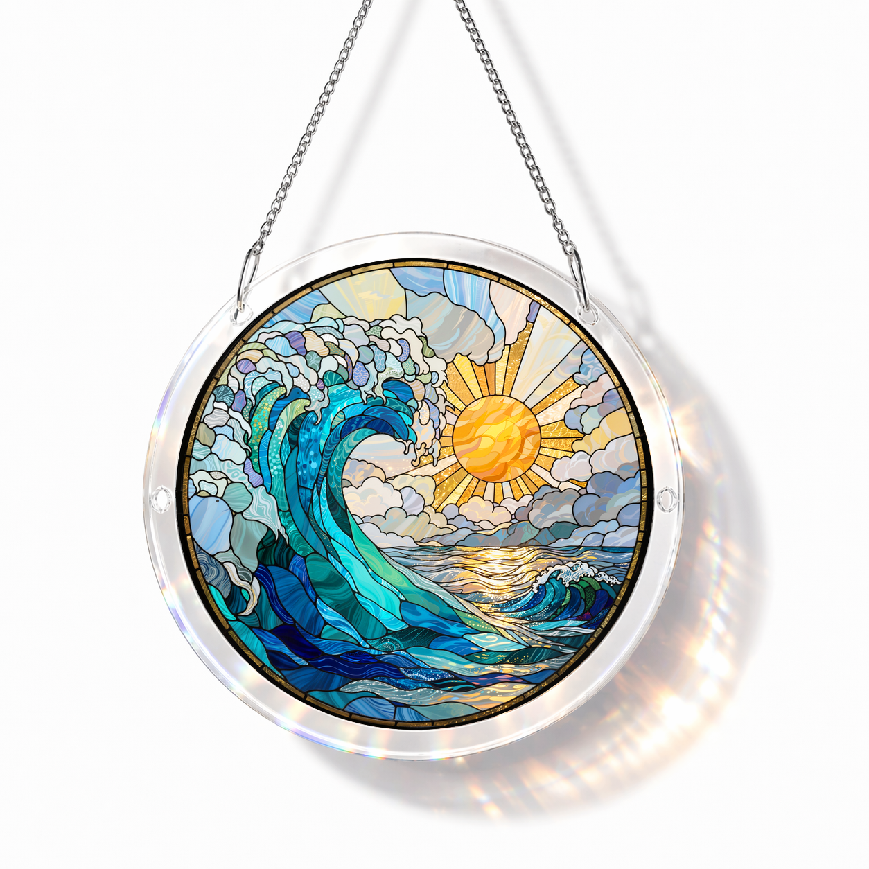 Acrylic Jigsaw Puzzle Suncatcher - Ocean Dream - Main product image