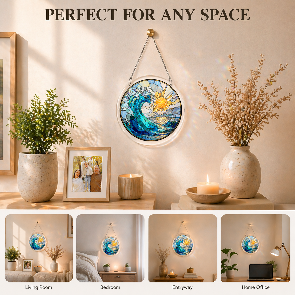 Acrylic Jigsaw Puzzle Suncatcher - Ocean Dream - Lifestyle scene