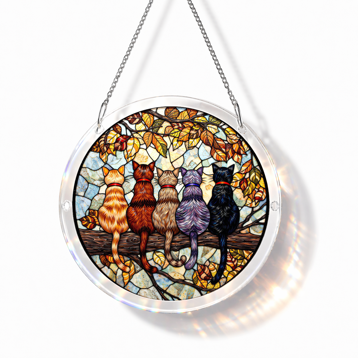 Acrylic Jigsaw Puzzle Suncatcher - Cat Portrait - Main product image