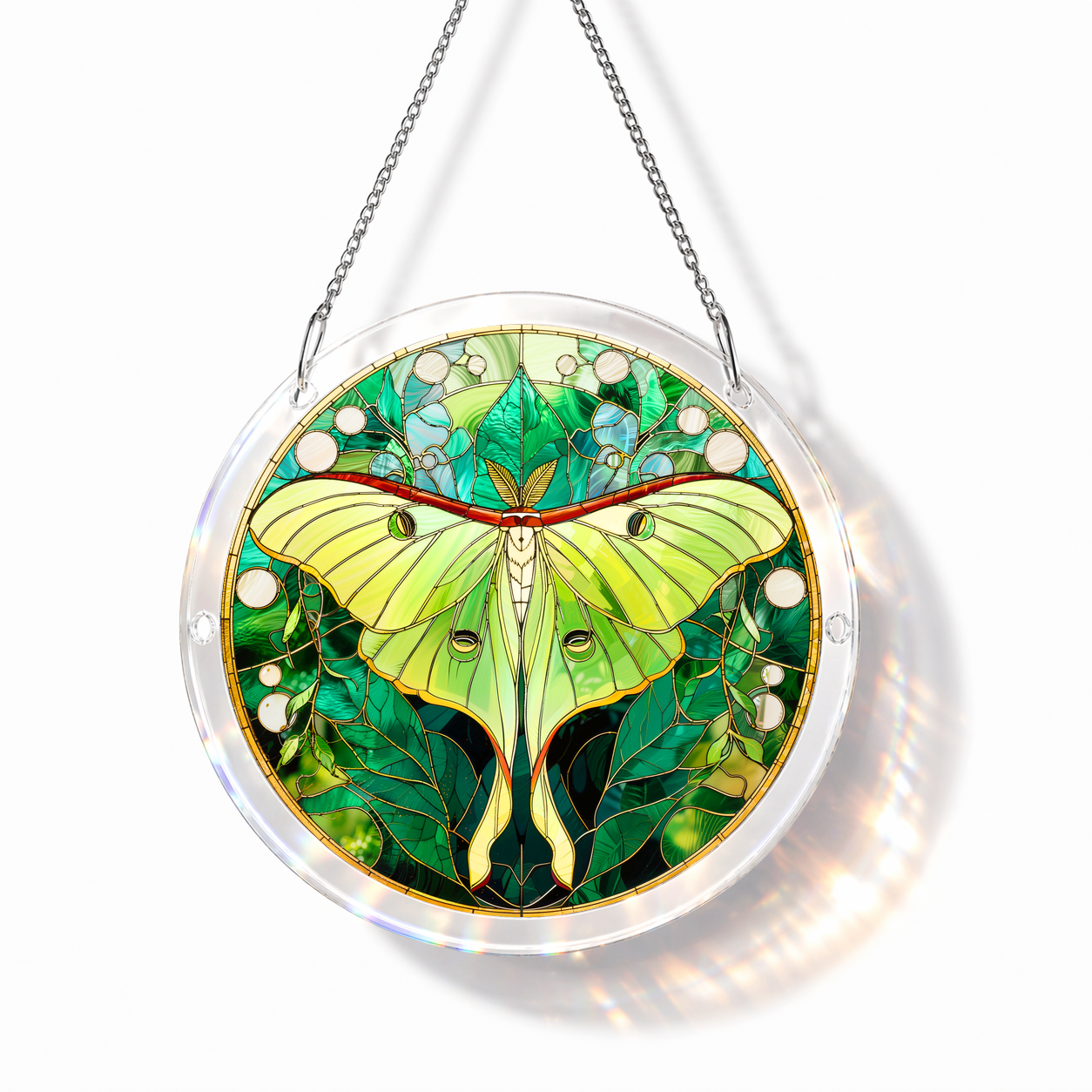 Acrylic Jigsaw Puzzle Suncatcher - Moon Moth - Main product image