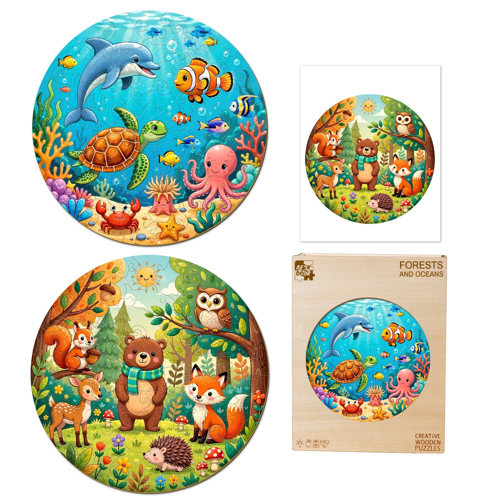 Forests and Oceans Wooden Puzzle for Toddlers