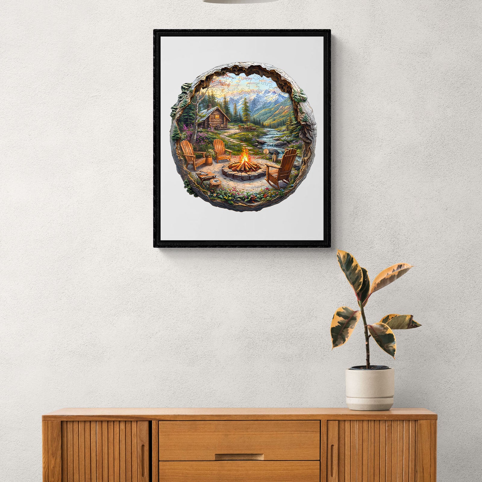 Outdoor Bonfire Wood Puzzle Camping & Nature Art - Aeekdook