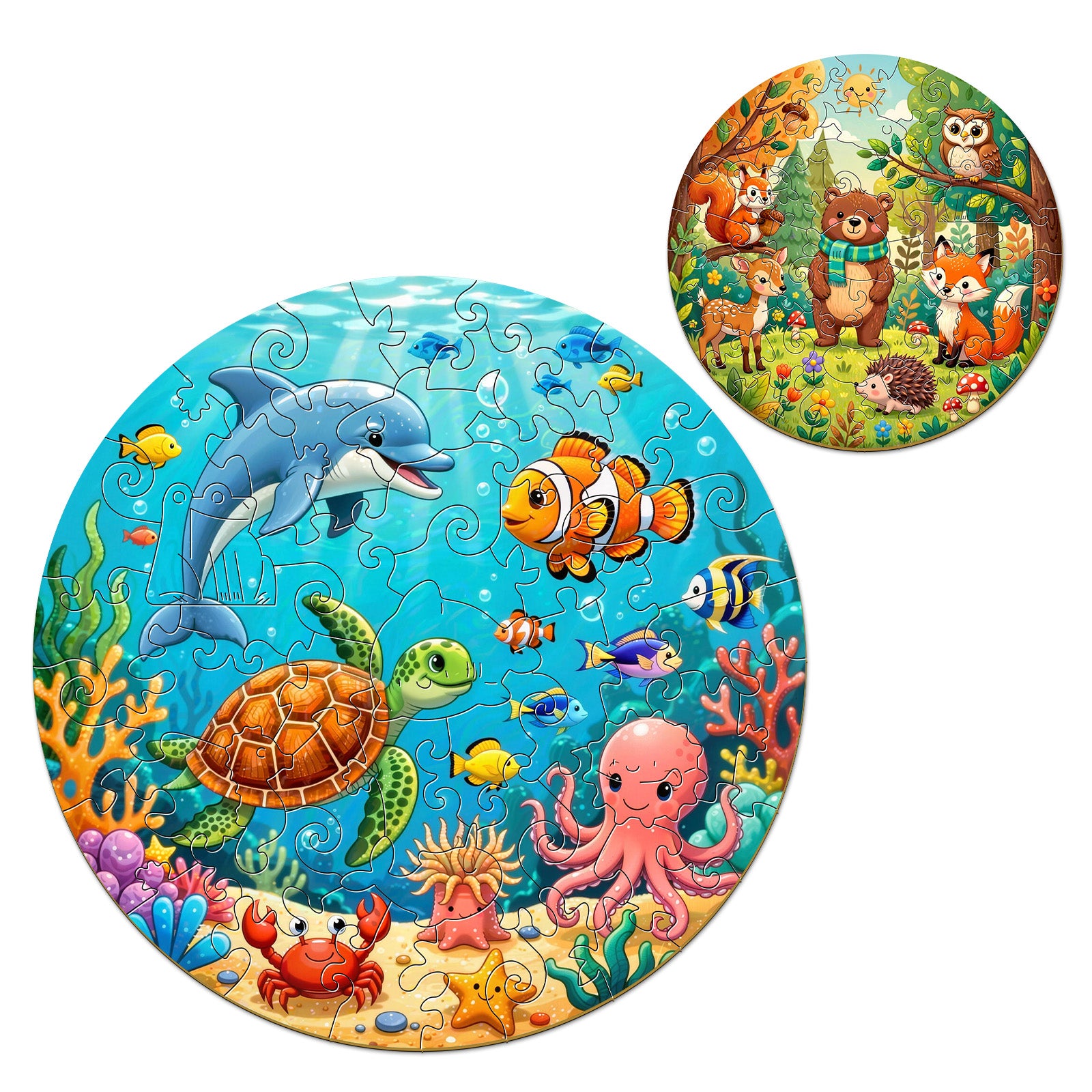 Forests and Oceans Wooden Puzzle for Toddlers