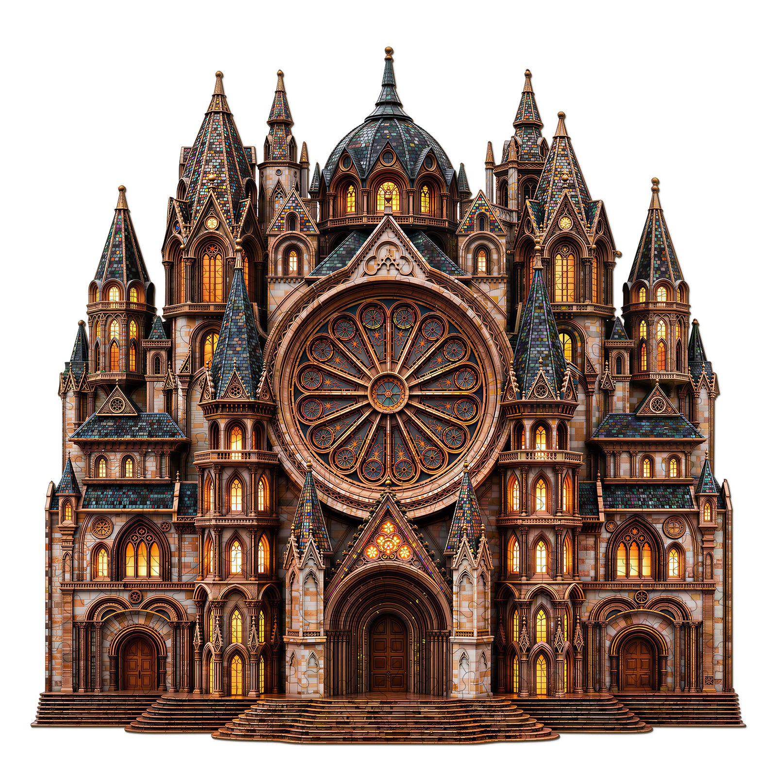 Gothic Church Wooden Puzzles for Adults