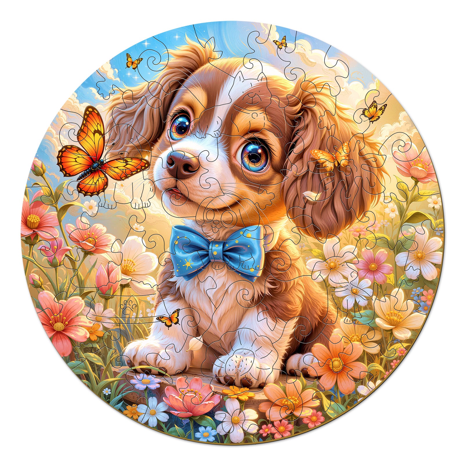 Lovely Dog Puppy Wood Puzzle Toy for Kids - Aeekdook