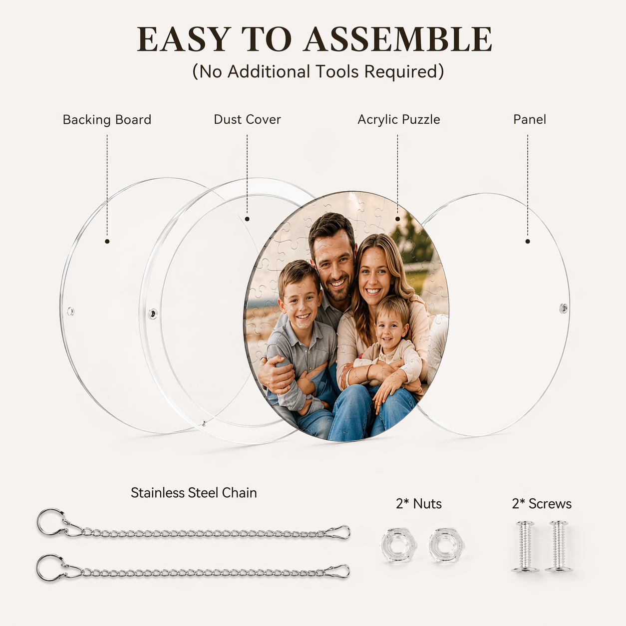 Custom Acrylic Jigsaw Puzzle Suncatcher from Your Own Photos