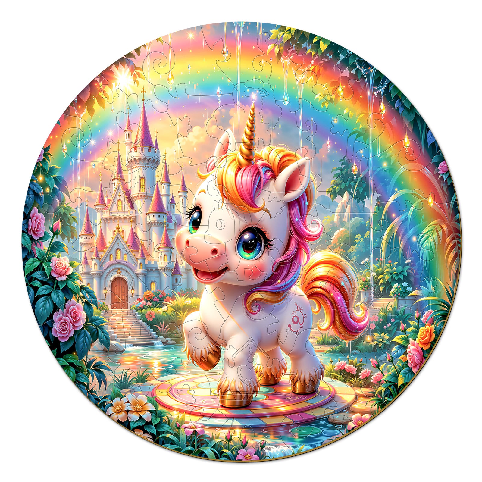Fairy Unicorn 50 Piece Wood Puzzle for Kids Ages 4-8