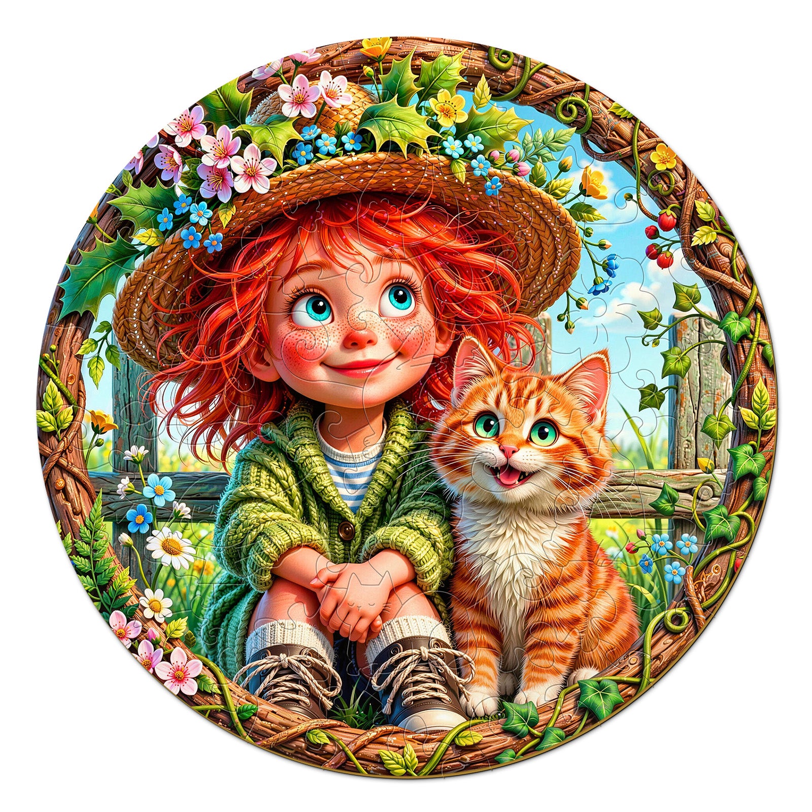 Spring Kitty Friends 50 Pieces Children Puzzles