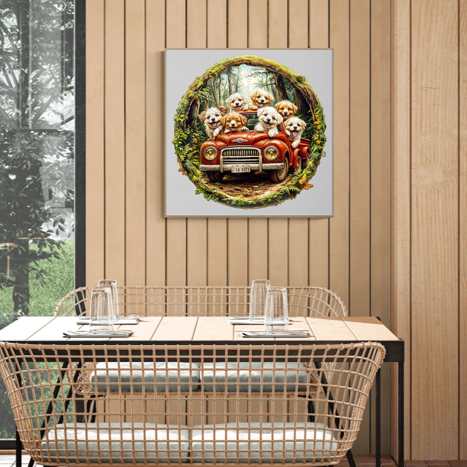 Fast Truck Wood Puzzle Vehicle Brain Teaser for Boys - Aeekdook