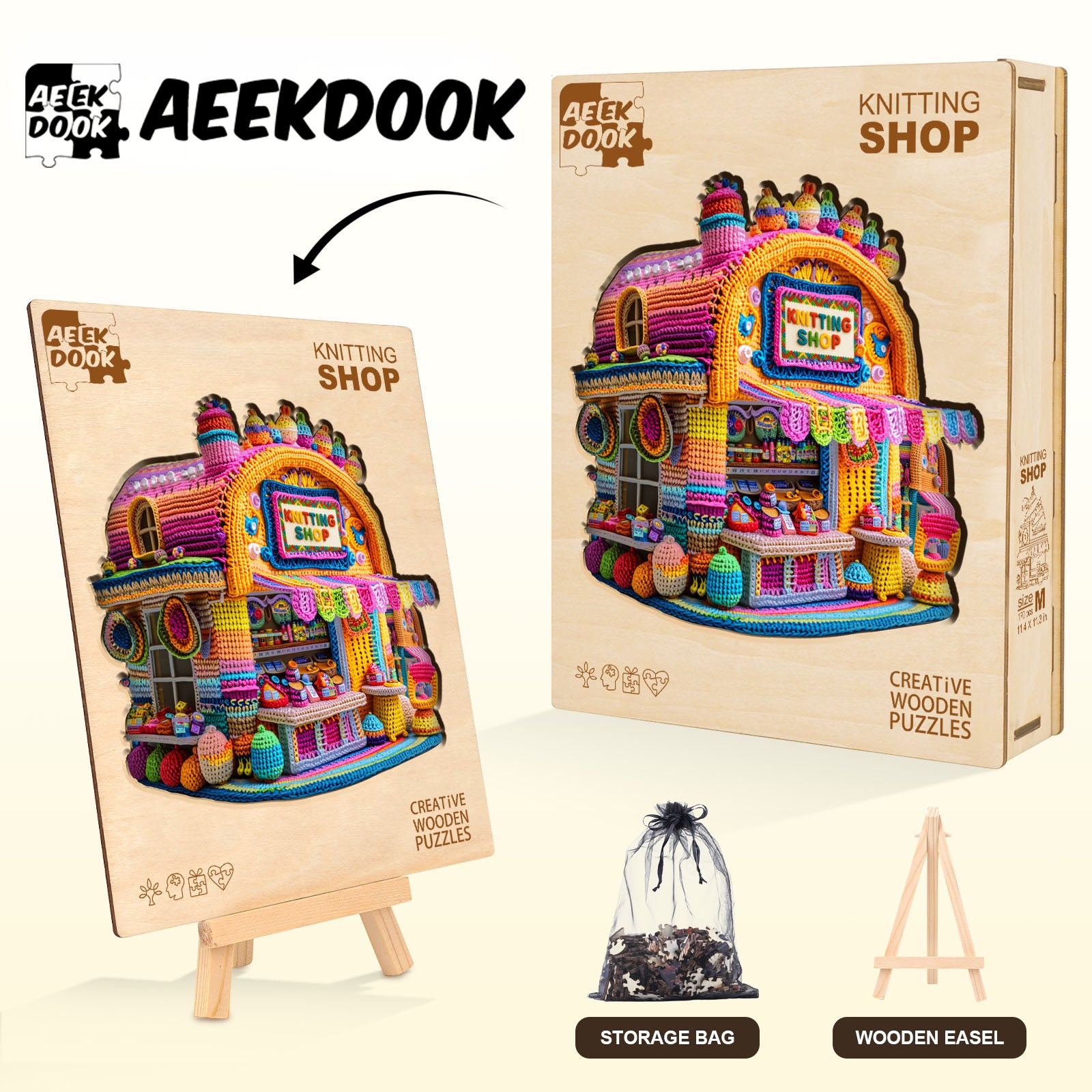 Knitting Shop Unique Wooden Puzzles - Aeekdook