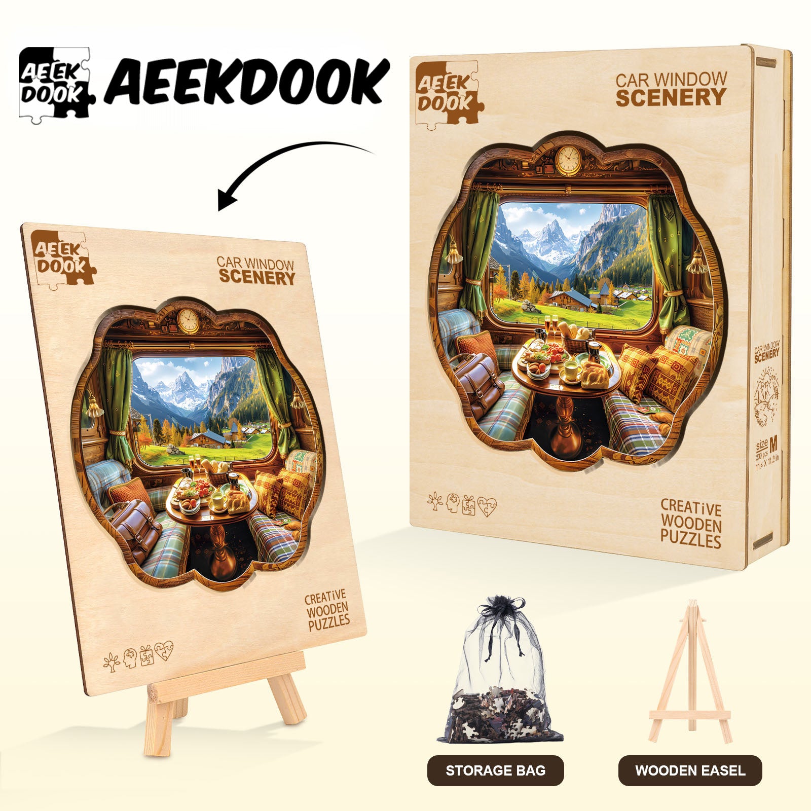 Tranquil Journey Wooden Jigsaw Puzzles for Adults - Aeekdook