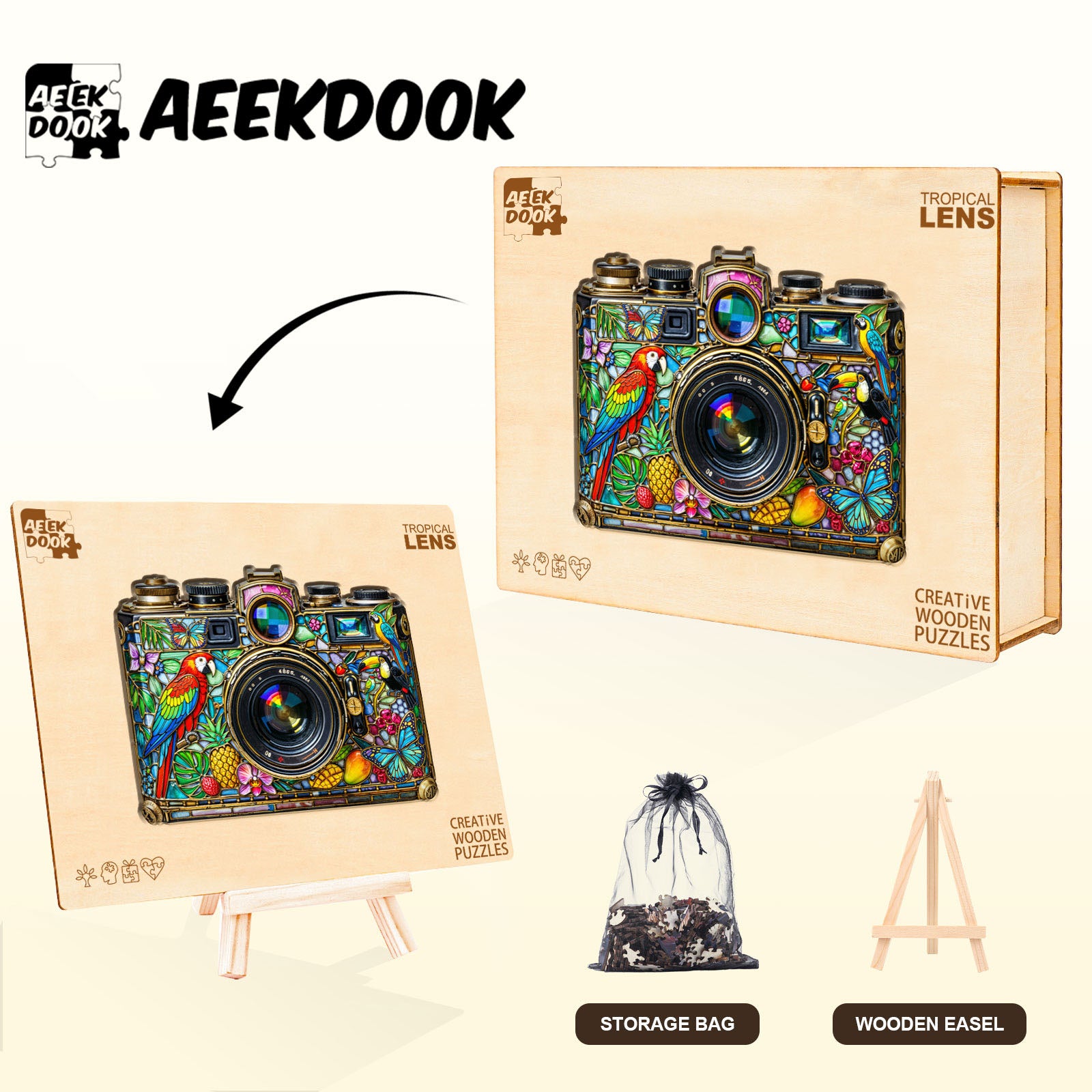 Tropical Lens Unique Wooden Puzzles