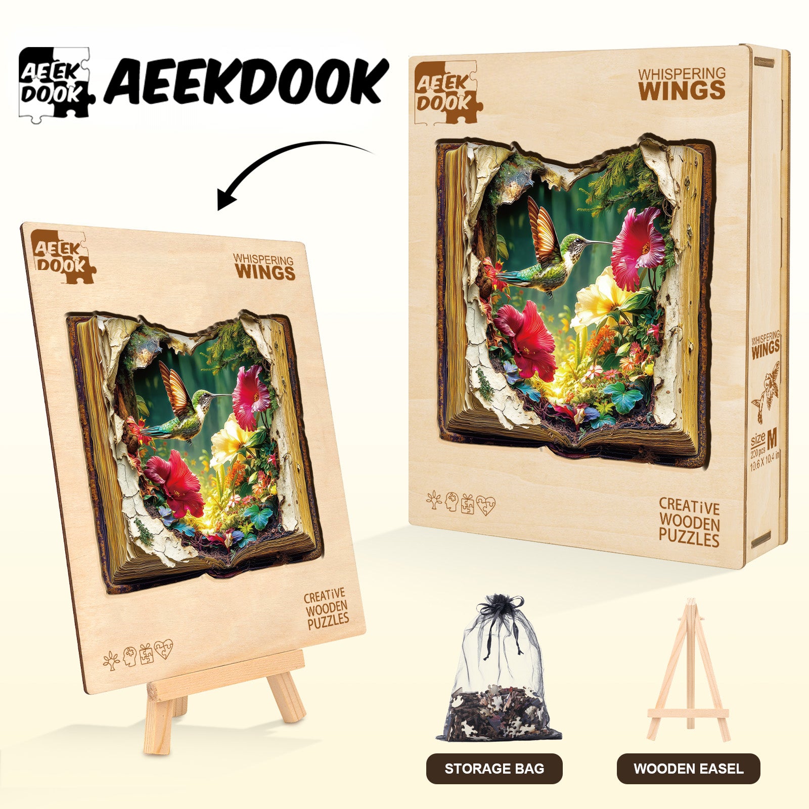 Whispering Wings Wooden Jigsaw Puzzles - Aeekdook